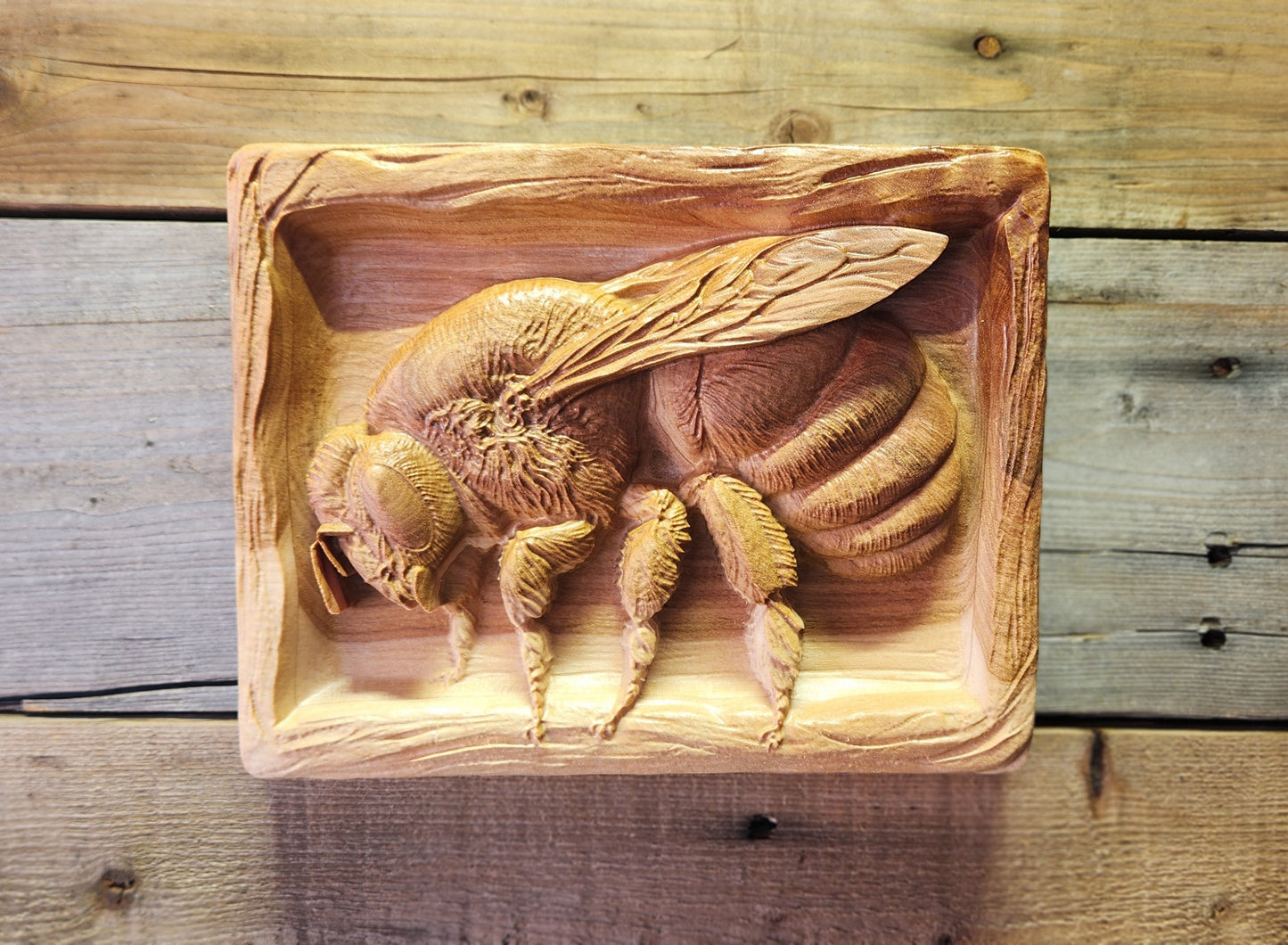 Bumblebee Deep Carve on Hardwood Birch