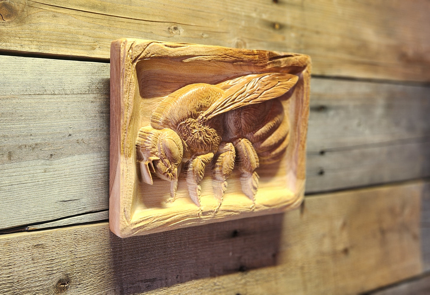 Bumblebee Deep Carve on Hardwood Birch